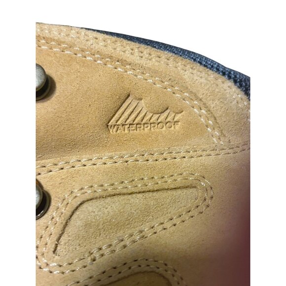 Columbia Waterproof Boots Mens 11.5 Yoncalla Suede Curry Shark Hiking Like New - Picture 6 of 8